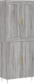 vidaXL szürke sonoma szerelt fa magasszekrény 69,5 x 34 x 180 cm