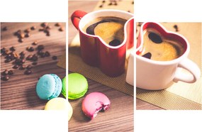 Kávé és a macaroon képe (90x60 cm)