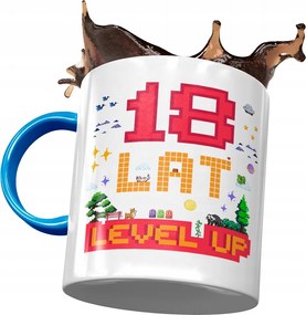 Kék Bögre Születésnapra 18 18. 18. Nyomtatott Fotóval