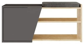 FIONA cipőtároló 37x104 cm barna/antracit