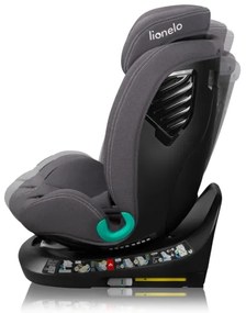 Lionelo - Forgatható autósülés bázissal BASTIAAN ONE i-Size 40-150 cm Szürke kő