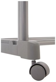 Ezüstszínű fém teleszkópos-gurulós ruhatartó állvány – Premier Housewares