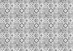 Fotótapéta - Fekete-fehér csempe (152,5x104 cm)