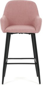 Barová židle, růžová, látka,AUB-V4009 PINK6