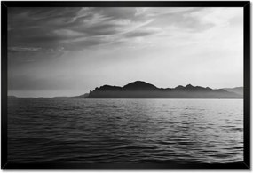 Poszterek keretben 60x40 Tájkép ködös hegyekkel