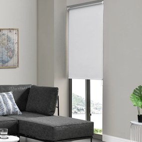 [en.casa] Konzolos roló 100 x 150 cm fehér sötétítő fúrás nélkül gyönyláncos roletta nap-és fényvédelem