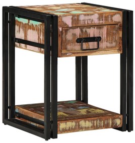 Éjjeli Szekrények 2 db 40x40x50 cm Tömör Újrahasznosított Fa