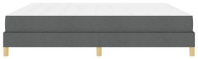 Boxrugós ágy Sötétszürke és Barna 200 x 200 cm