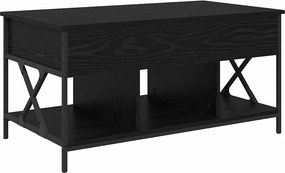 vidaXL Dohányzóasztal Fekete tölgy 100 x 55 x 48.5 cm Faanyag