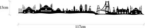 Istanbul fém fali dekoráció, 117×0,15 cm