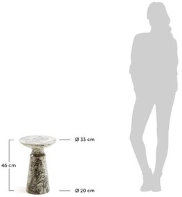 Kesbury szürke tárolóasztal, magasság 46 cm - Kave Home
