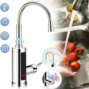 Elektromos Csaptelep Led Hőmérséklet Kijelzővel És 360°-BAN Forgatható Fejjel