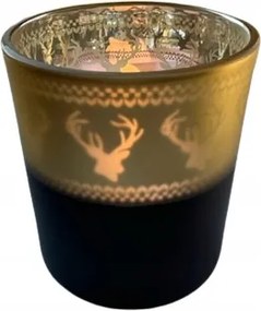 Karácsonyi Szarvasfej Üveg Gyertyatartó