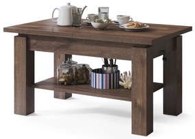 Mazzoni ASTORIA Barna Tölgy - NYITHATÓ/MAGASÍTHATÓ DOHÁNYZÓASZTAL POLCOS ÉTKEZŐASZTAL ÉS DOHÁNYZÓASZTAL EGYBEN