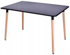 Étkezőasztal BLACK MODERN 120 x 80 cm