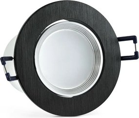 POLUX 301833 MOON Kültéri Mennyezetbe Építhető Lámpa Fekete LED IP40