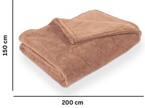 Barna mikroplüss takaró 150x200 cm Pippa – Tiseco Home Studio