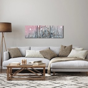 Kép - Téli táj (órával) (90x30 cm)