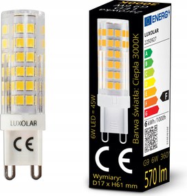 Led Izzó G9 6W Smd 3000K Ww 570lm Meleg szín