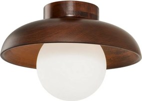 Barna mennyezeti lámpa üveg búrával ø 24 cm Elsa – Opviq lights