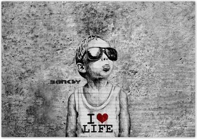 Poszterek 100x70 I love life Banksy
