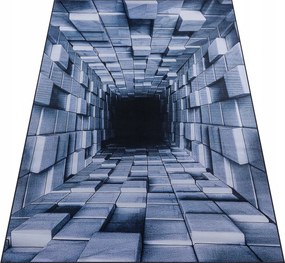 Szoba Nappali Szőnyeg 160x220CM Kék 3D Modern Optikai Illúzió