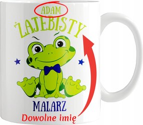 Nyomott Mintás Bögre Békás Festőnek Ajándék Szakma Név