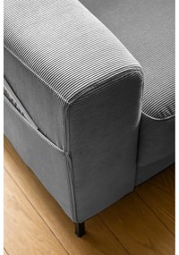 Szürke kordbársony fotel Lofty Lilly – Miuform