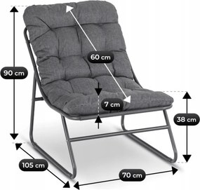 Szék BARI fekete bársony