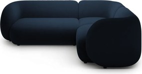 Kék bársony sarokkanapé (jobb oldali-L alakú) Kate – Micadoni