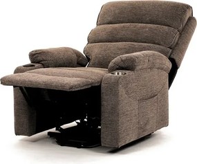 Elektromos TV és Relaxfotel Barna Szörvet Kárpittal. TV-S8348 CRM2