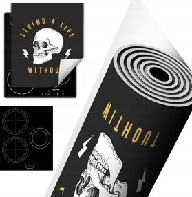 Tűzhelyvédő Szőnyeg Asztali Dekoráció 45x52 sötét koponya