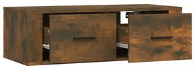 füstös tölgy színű szerelt fa függő TV-szekrény 80 x 36 x 25 cm