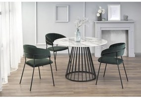 SEREIN étkezőasztal, fehér márvány dekor/fekete