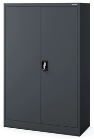 KEVIN irodai irattároló fémszekrény, 900 x 1400 x 400 mm, antracit