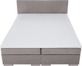 Boxspring ágy, szürkésbarna Taupe, 140x200, ADARA