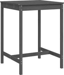 vidaXL szürke tömör fenyőfa kerti asztal 82,5x82,5x110 cm