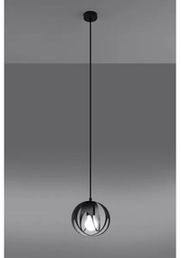 Sollux SL.1087 - Csillár zsinóron TULOS 1xE27/60W/230V fekete