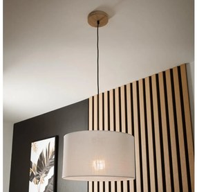 Brilagi Brilagi - Csillár zsinóron ANTHONY 1xE27/60W/230V tölgy/fehér BG1419