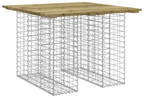 impregnált fenyőfa gabion kerti pad 100 x 102 x 72 cm