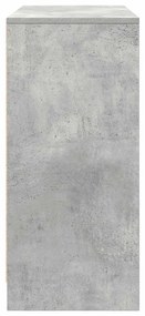 betonszürke szerelt fa tálalószekrény 85x34x76 cm