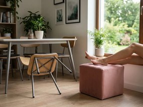 Órózsaszín puff LORI VELVET