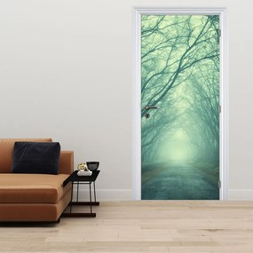Fotótapéta ajtóra - Út a fák sikátorából (95x205cm)