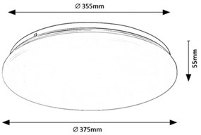 Rabalux 71103 - LED mennyezeti lámpatest VENDEL LED/24W/230V 3000K 37 cm