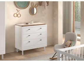 Fehér bükkfa gyerek komód 100x95x55 cm Forrest – Vipack