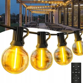 Kerti fényfüzér 20M 35X Led izzó távirányító tompítható lánc