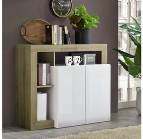 Komód LENOR fehér/barna