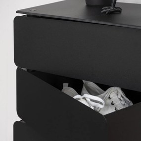 Fekete fém komód 37x98,5 cm Joey – Spinder Design