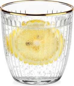 Pohár Csíkos Arany Vonalak italok víz gyümölcslé italok 250 ml