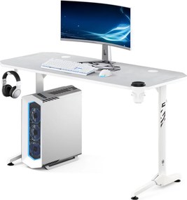 Gamer asztal 140 cm fehér: Diablo X-Mate 1400